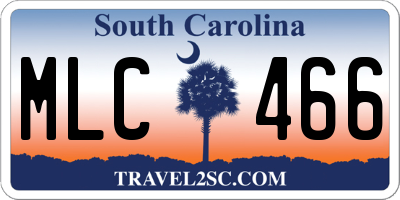 SC license plate MLC466