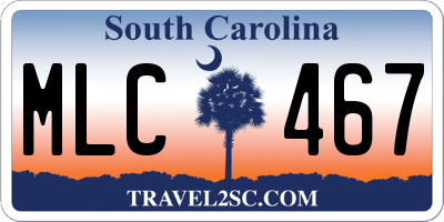 SC license plate MLC467