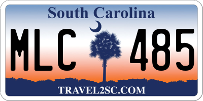 SC license plate MLC485