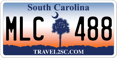 SC license plate MLC488
