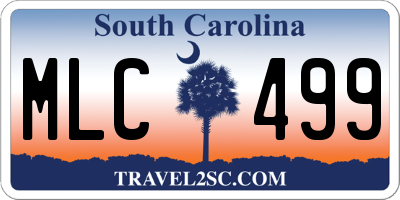 SC license plate MLC499