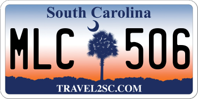 SC license plate MLC506