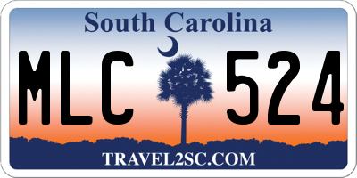 SC license plate MLC524