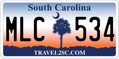 SC license plate MLC534