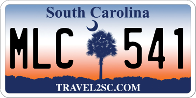 SC license plate MLC541