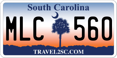 SC license plate MLC560