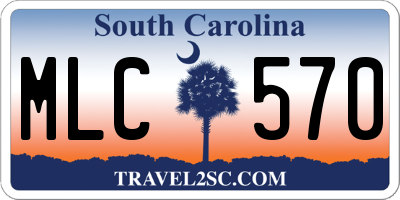 SC license plate MLC570