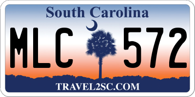 SC license plate MLC572