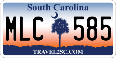 SC license plate MLC585