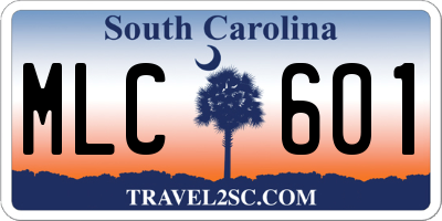 SC license plate MLC601