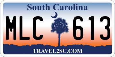 SC license plate MLC613