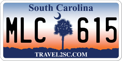 SC license plate MLC615