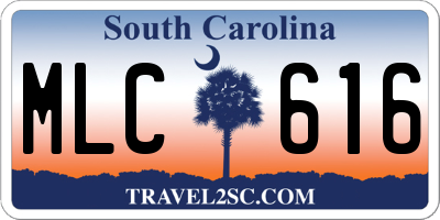 SC license plate MLC616