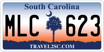SC license plate MLC623