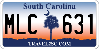 SC license plate MLC631