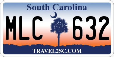 SC license plate MLC632