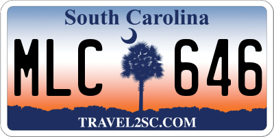 SC license plate MLC646