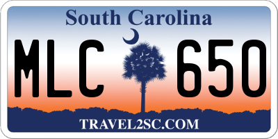 SC license plate MLC650