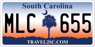 SC license plate MLC655