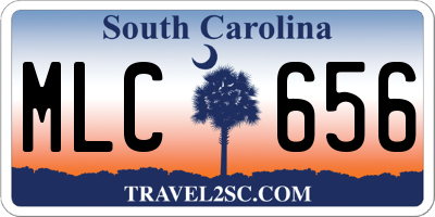 SC license plate MLC656