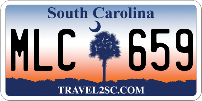 SC license plate MLC659