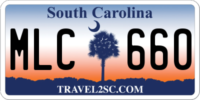 SC license plate MLC660