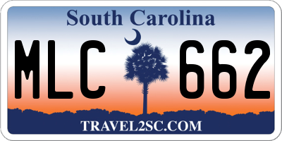 SC license plate MLC662
