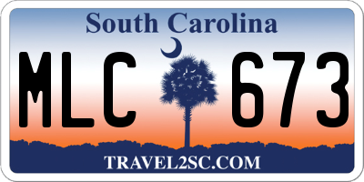 SC license plate MLC673