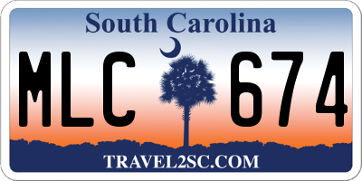 SC license plate MLC674