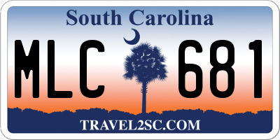 SC license plate MLC681