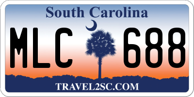 SC license plate MLC688
