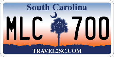 SC license plate MLC700