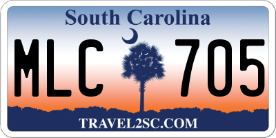 SC license plate MLC705