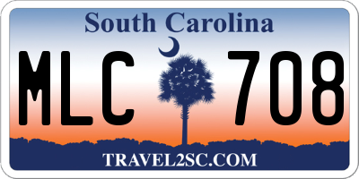 SC license plate MLC708
