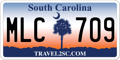 SC license plate MLC709