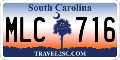 SC license plate MLC716