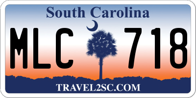 SC license plate MLC718