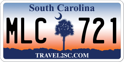 SC license plate MLC721