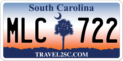 SC license plate MLC722