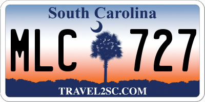 SC license plate MLC727