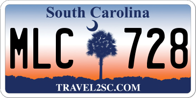 SC license plate MLC728