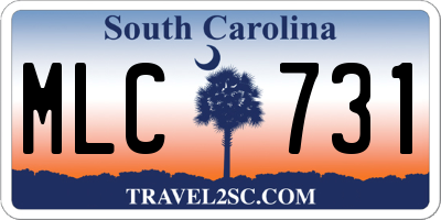 SC license plate MLC731