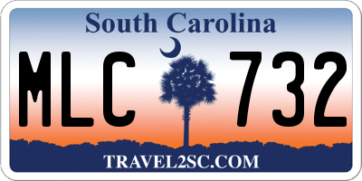 SC license plate MLC732