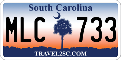 SC license plate MLC733