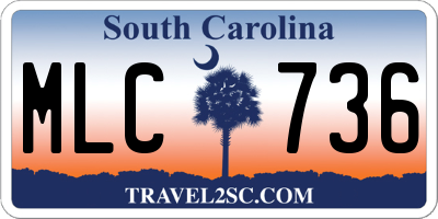 SC license plate MLC736