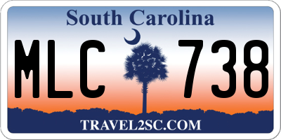 SC license plate MLC738