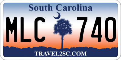 SC license plate MLC740
