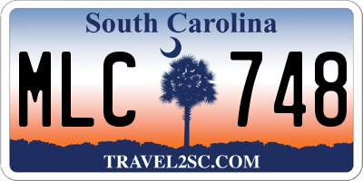 SC license plate MLC748