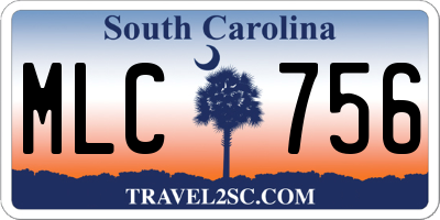 SC license plate MLC756