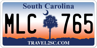 SC license plate MLC765